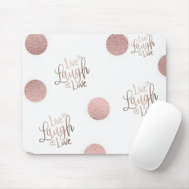 Live Laugh Love Rose Mouse Pad! Mouse Pad (With Mouse)
