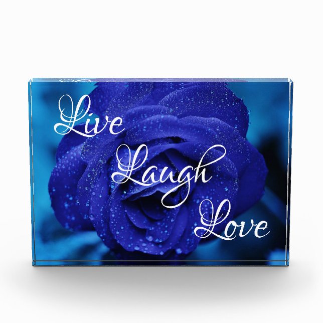 Live Laugh Love Rose Photo Block (Front)