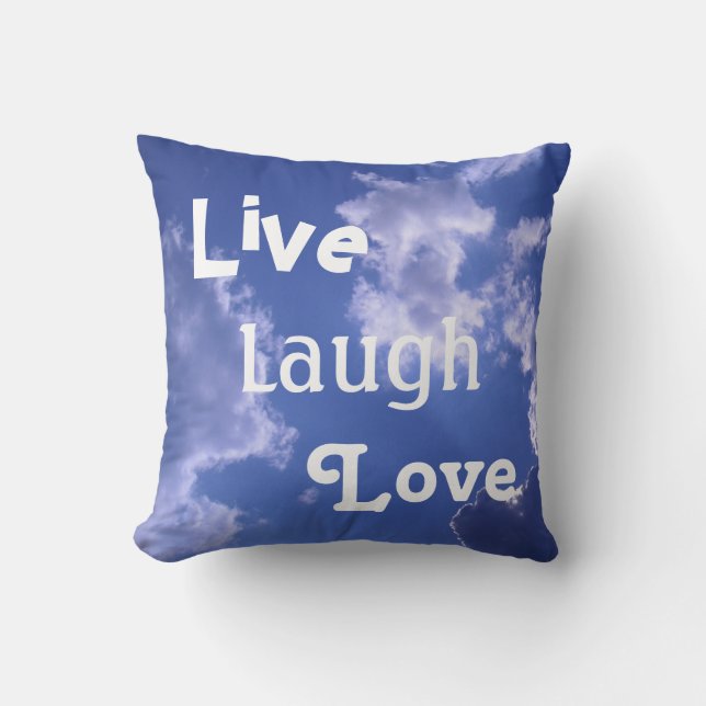 Live Laugh Love Throw Pillow (Front)