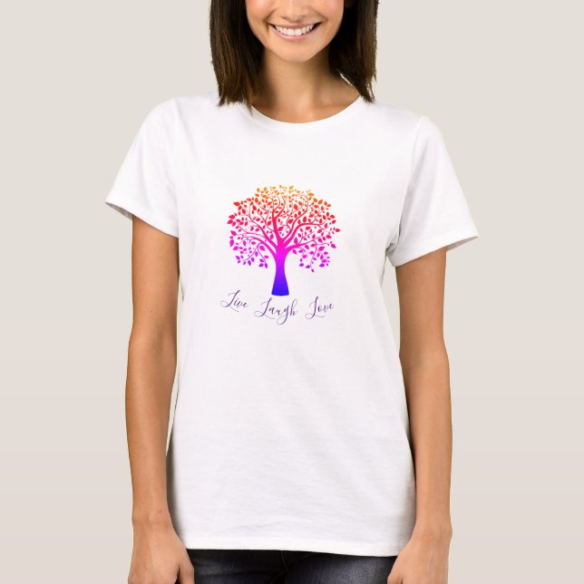 Live laugh love tree T-Shirt (Front)