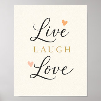 Live Laugh Love Typography Poster