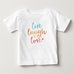Live, laugh, love watercolor kids T-shirt