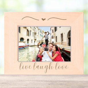 Live Laugh Love Wood Photo  Etched Frames