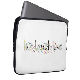 Live, Laugh, Love Words Laptop Sleeve
