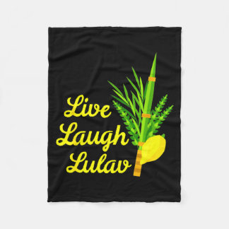 Live Laugh Lulav Etrog Happy Sukkot Jewish Sukkah  Fleece Blanket