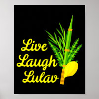 Live Laugh Lulav Etrog Happy Sukkot Jewish Sukkah