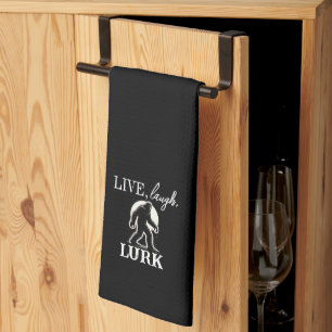 Live, Laugh, Lurk Tea Towel