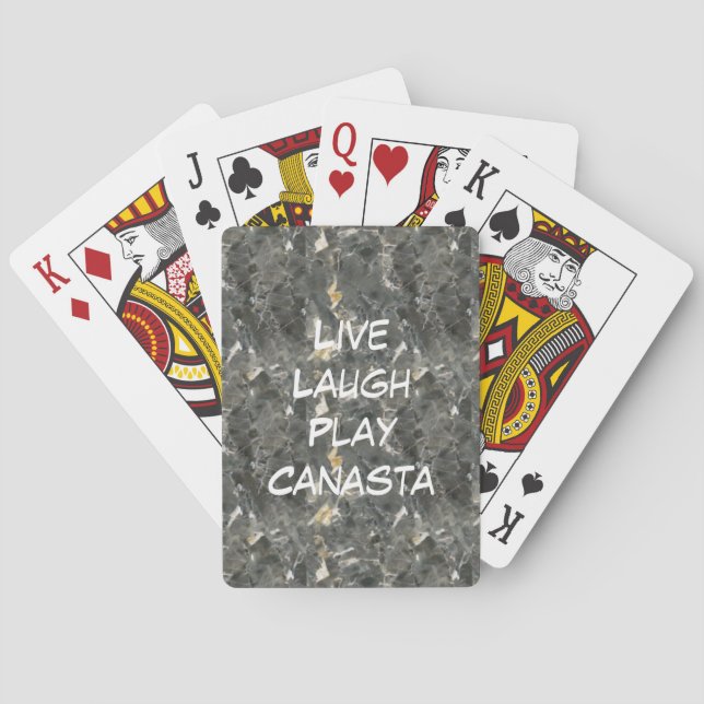 Live Laugh Play Canasta Playing Cards (Back)