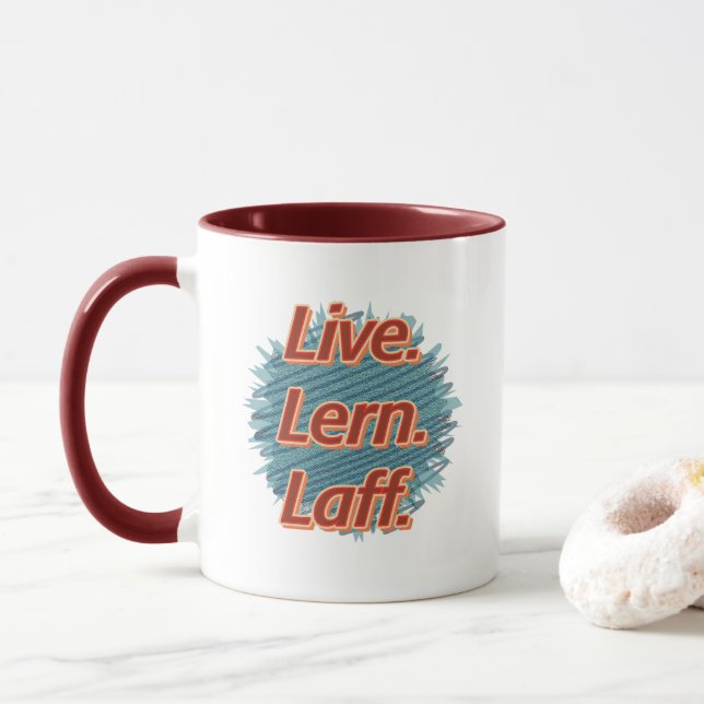 Live. Lern. Laff. Gfx-04 Mug (With Donut)