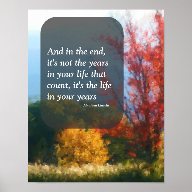 Live Life Attitude Inspirational Quote Poster (Front)