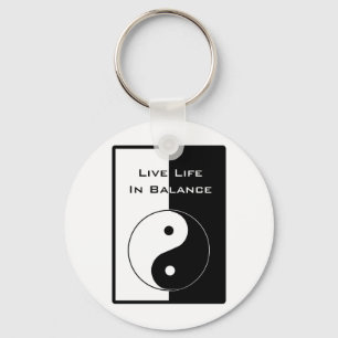 Live Life in Balance Key Ring