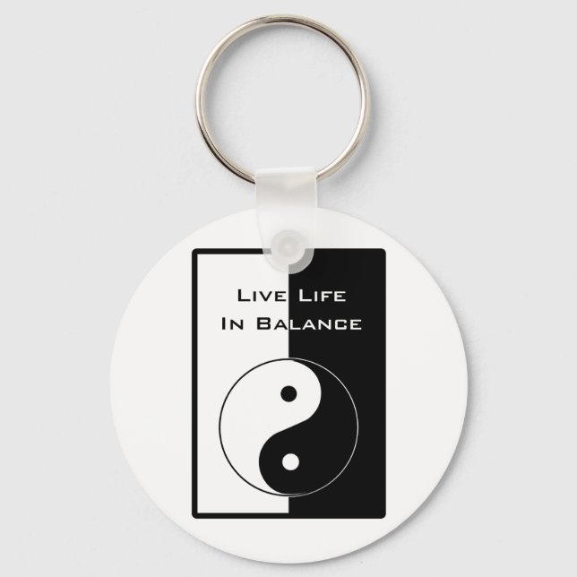 Live Life in Balance Key Ring (Front)
