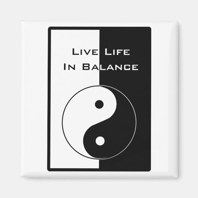 Live Life in Balance Magnet (Front)