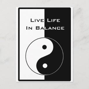 Live Life in Balance Postcard