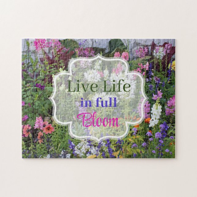 Live Life in Full Bloom Wildflower Jigsaw Puzzle (Horizontal)