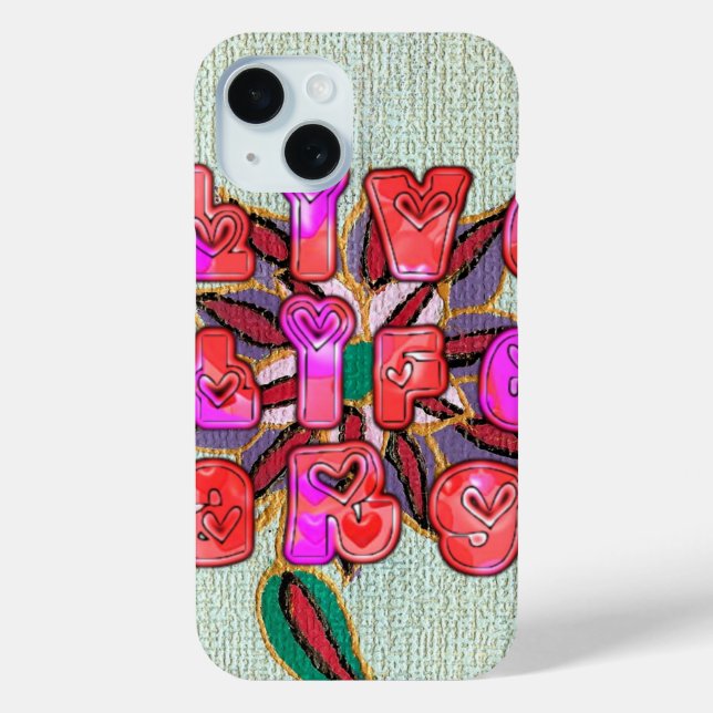 "Live Life Large" Art Print Case-Mate iPhone Case (Back)