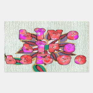 "Live Life Large" Art Print Rectangular Sticker