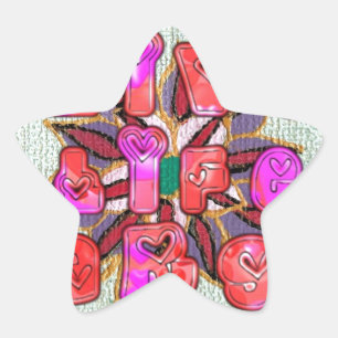 "Live Life Large" Art Print Star Sticker