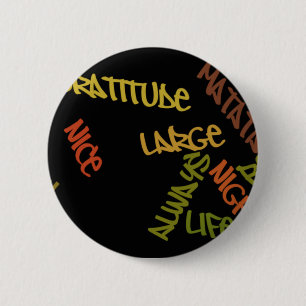 Live Life Large Word Art Print 6 Cm Round Badge