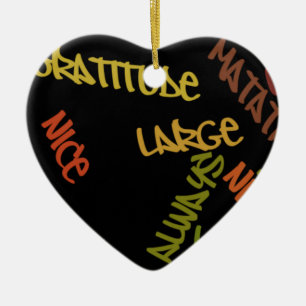 Live Life Large Word Art Print Ceramic Tree Decoration