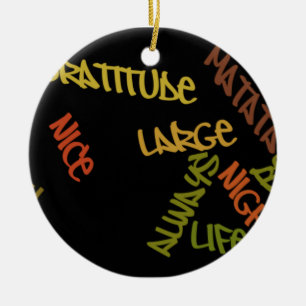 Live Life Large Word Art Print Ceramic Tree Decoration