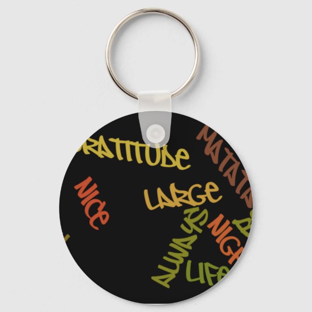 Live Life Large Word Art Print Key Ring (Front)