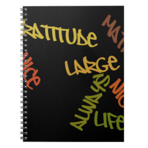 Live Life Large Word Art Print Spiral Notebook