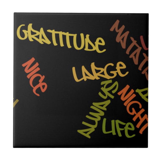 Live Life Large Word Art Print Tile (Front)