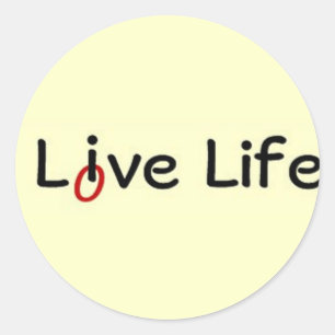 Live Life, Love Life Classic Round Sticker