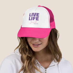 Live life loved Christian faith quote scripture Trucker Hat