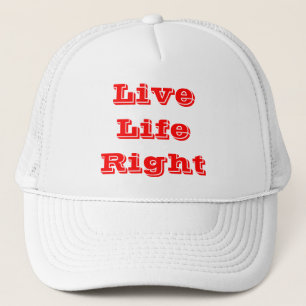 live life right trucker hat
