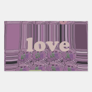 Live Life to the Fullest: Eat, Love, Play Design Rectangular Sticker