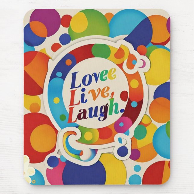 "Live Life with Joyful Spirit" Mouse Pad (Front)