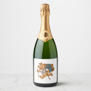 Live Like a Dog Hiking Sparkling Wine Label