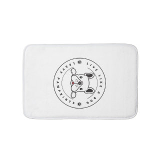 Live Like a Dog Leave Pawprints (2) Bath Mat