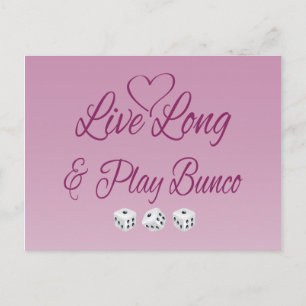Live Long and Play Bunco Postcard