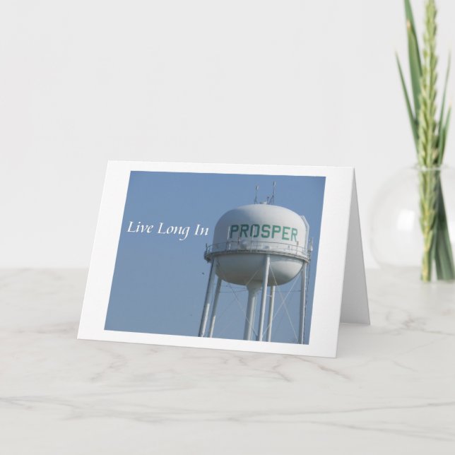 Live Long in Prosper (TX) Greeting Card (Front)