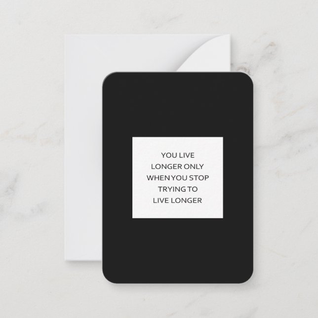 Live Longer by Living Freely Card (Front)