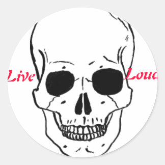 Live LOUD Classic Round Sticker