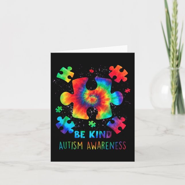 Live Love Accept Autism Awareness Support Acceptan Card (Front)