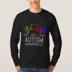 Live Love Accept Autism Awareness T-Shirt