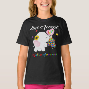 Live Love Accept Autism Awareness T-Shirt