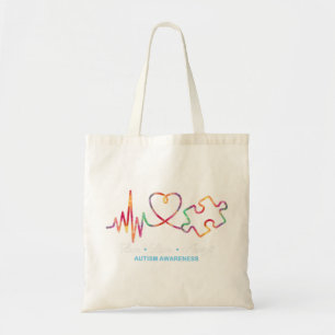 Live Love Accept Autism Awareness Tie Dye Autism F Tote Bag