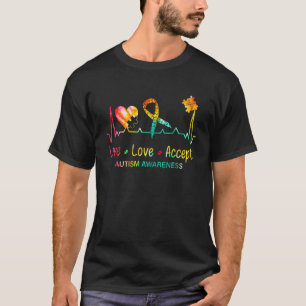 Live Love Accept Autism Month Tie Dye Men Women Ki T-Shirt