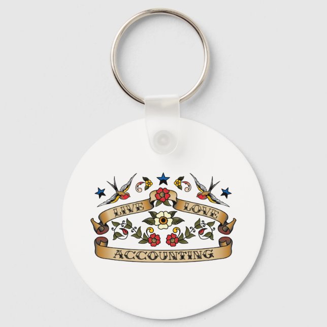 Live Love Accounting Key Ring (Front)