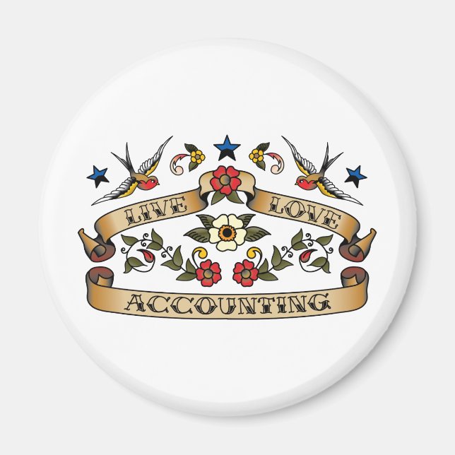 Live Love Accounting Magnet (Front)