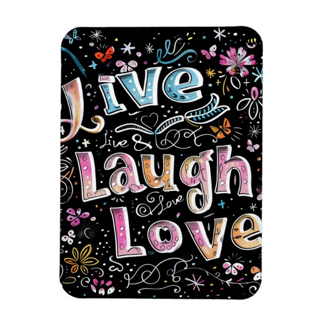 Live, Love and Laugh Magnet (Vertical)