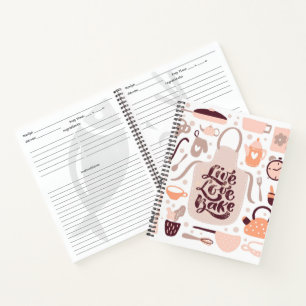 Live Love Bake Recipe  Notebook