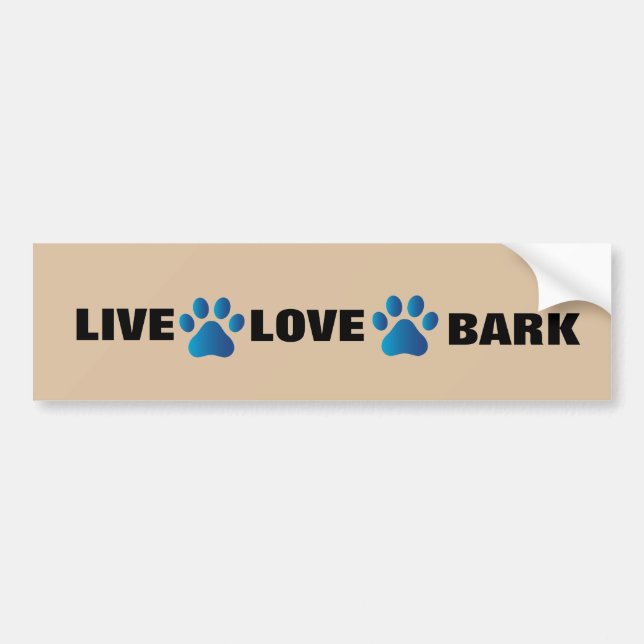 LIVE LOVE BARK BUMPER STICKER (Front)