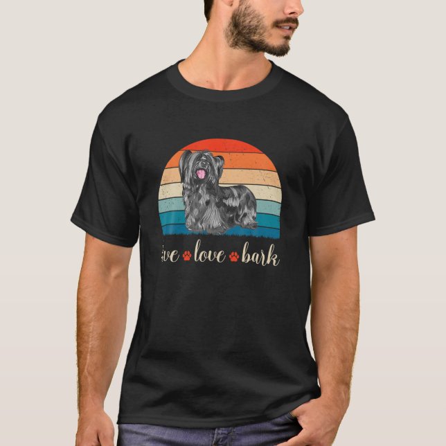 Live Love Bark Skye Terrier T-Shirt (Front)